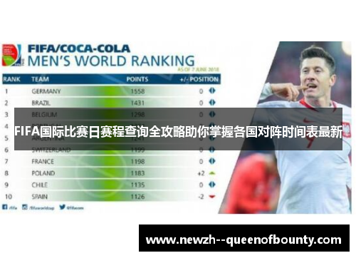 FIFA国际比赛日赛程查询全攻略助你掌握各国对阵时间表最新